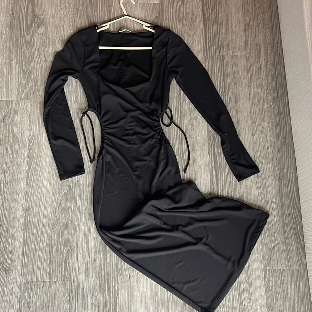 Zara black Midi Dress - Picture 2 of 5